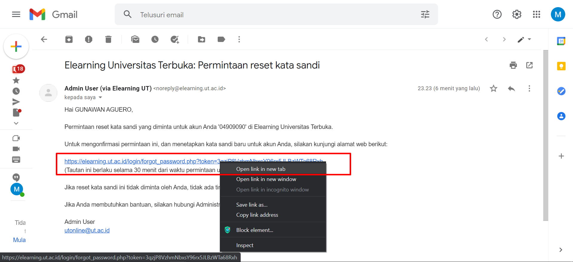 Panduan Reset Password Elearning Melalui Email & Form Setujui Tuton ...